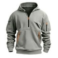 thumbnail image 5 of NAISIBABY Boys Fleece Hoodies with Half-Zipper, Pullover Multi-Pockets Long Sleeve Kids Fashion Hooded Sweatshirt Gray 5T, 5 of 8