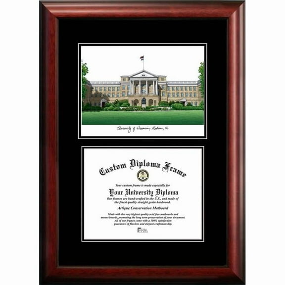 Campus Images WI995D 18'' x 24'' University of Wisconsin Madison Diploma Lithograph Frame with Diploma Opening