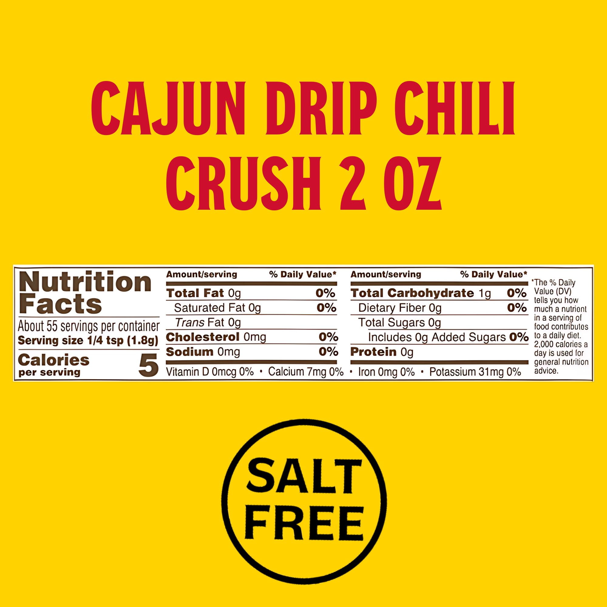Louisiana Fish Fry Cajun Drip Chili Crush Butter Seasoning Mix, 2 oz Bag