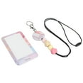 thumbnail image 1 of Zaqw Adjustable Transparent Beaded Lanyard with ID Holder, Assorted Colors, 1 of 8
