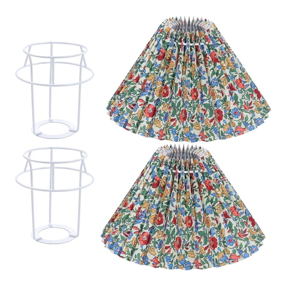 E27 Flower Pattern Decorative Cloth Lampshades Home Decorative Wall Light Shade For Living Room Kitchen Lamps Enduring