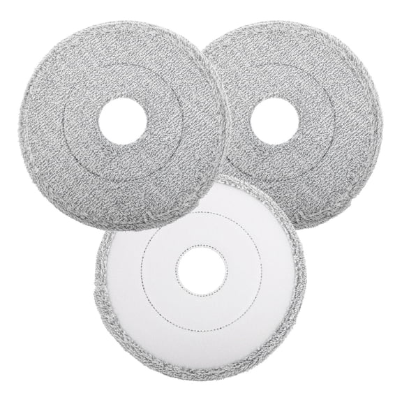 SEWACC 3-Pack Cotton Mop Pads Replacement for Floor Cleaning, Highly Absorbent, Household Cleaning Accessories 12x9.6 inches