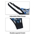 thumbnail image 5 of Ausing Womens Matching Underwear and Bra Lace Mesh Bralettes Set Breathable V Neck Push Up Strappy Floral Embroidered Underwear 2 Piece Blue L, 5 of 7