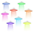 thumbnail image 1 of LED Shower Head 7 Color Light Automatically Changing LED Showerhead 6 inches LED Rainfall Shower Head Romantic LED Light Shower Head No Batteries No Wire Needed for Bathroom, 1 of 11