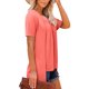 thumbnail image 5 of Camisetas de Manga Corta de Verano para Mujeres, Moda Color Sólido Falso Cuello Redondo de Dos Piezas para Uso Casual Y Diario, 5 of 8