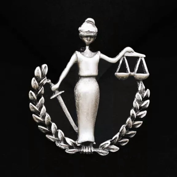 QQTDFG Vintage Sword Balance Exorcism Goddess Brooch Pin Pendant Women Jewelry Gift -Gray