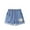 Blue2, variant on Isvgxsz New Jeans for Girls Trendy Solid Summer Little&Big Shorts Jeans with Pocket Lightweight Elastic Waist Girls Shorts Denim Pull On