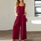 thumbnail image 1 of Puntoco Traje Casual De 2 Piezas para Mujer Pantalones Cortos De Lino Top Sin Mangas Chaleco Sin Mangas Top con Cuello Redondo/Camisa Traje Liquidación Puntoco Puntoco-1307, 1 of 6