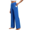 thumbnail image 2 of NELEUS Womens 29" Wide Leg Pants Athletic Yoga Leggings Casual Sweatpants Stretch Dress with Pockets,Blue,US Size 2XL, 2 of 11