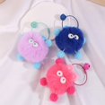thumbnail image 4 of Adornos colgantes de peluche de conejo con forma de bola de carbón, genio de dibujos animados, llavero para bolso hecho a mano, colgante de bola de carbón pequeña, 4 of 6