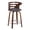 Brown Faux Leather/Walnut/Chrome, variant on Carson Carrington  Cranagh 24" Upholstered Counter Stools (Set of 2) Standard Brown Faux Leather/Walnut/Chrome Chrome Finish,Walnut Finish Wood,Faux