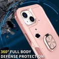 thumbnail image 3 of Funda con soporte de anillo para iPhone 14, protección total, compatible con soporte magnético para coche, resistente a arañazos, 3 of 5