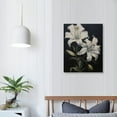 thumbnail image 3 of Creowell Black and White Flower Canvas Wall Art for Living Room Framed Floral Print for Entryway Modern Painting Decorative for Bedroom Home Office Decor 16x20 in/12x16 in, 3 of 4