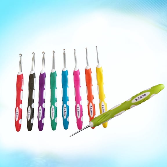 FOMIYES 9-Piece Lightweight Aluminum Knitting Needles Set with Smooth Finish for Crochet and Knitting Projects