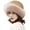 Light Khaki, variant on Fluffy Hat Women Faux Fur Fuzzy Bucket Hat for Winter Outdoor Warm Lady Cossack Russian Style Plush Hat Solid Color
