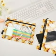 thumbnail image 4 of ALAZA 2 Pack Pencil Pouch Lattice Checkered Yellow Pencil Case for 3 Ring Binder Clear Window Pencil Bag Organizers, 4 of 6