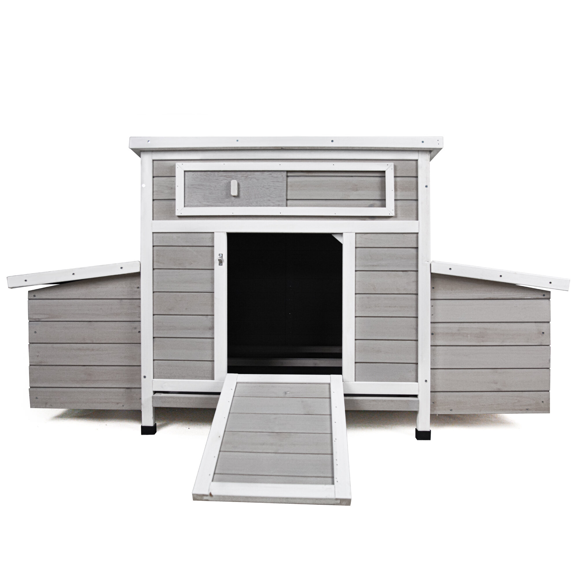 Pet Pens & Hutches Large Wooden Chicken Coop Outdoor Hen House Poultry Cage for Outdoor with 2 Sides Nesting Boxes,Dog Pens