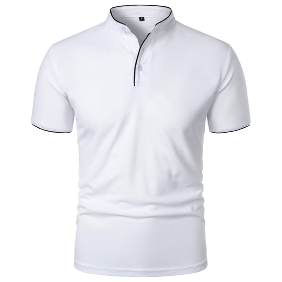 Mens Casual Shirts Classic Short Sleeve T-Shirts Button Down Cotton Tops Fashion Color Block Loose Fit Blouses