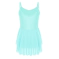 thumbnail image 3 of TiaoBug Kids Girls Gymnastics Leotard with Tutu Skirt Ballerina Dress Ballet Dance Practice Outfits Light Green 16, 3 of 6