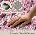 thumbnail image 6 of ODIKA Pink Print Leopard Cheetah Spotted Cluster Flannel Boho Motif for Queen Size Bedroom, Under Bed, Master Suite, Foldable Easy Care, 6 of 7