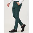 thumbnail image 2 of INSPIRE CHIC Vestidocuadros pahombre Pantalones de negocioscuadros ajustados con bolsillos Verde XL, 2 of 6