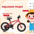 thumbnail image 5 of Costway 14-Inch Kid’s Bike for 3-5 Years Old with Adjustable Saddle & Anti-slip Handlebar Red, 5 of 9