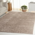 thumbnail image 2 of SAFAVIEH Penelope Kady Solid Shag Area Rug, Taupe, 6'7" x 6'7" Square, 2 of 10