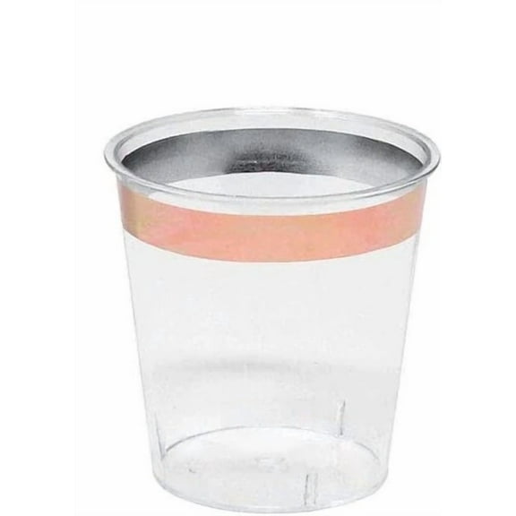 124 Fancy Hard Plastic 1 Ounce Shot Glasses Wedding Shot Cups Party Shot Cups