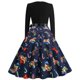 thumbnail image 4 of Vestido de mujer Patchword Vintage Rockabilly Vestidos Vestido de fiesta con lazo de Navidad Fridja  nbo2150, 4 of 8
