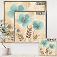 thumbnail image 2 of Coquelicots Bleus Cottage Fleurs I - Toile Encadrée Style Ferme, 2 of 3