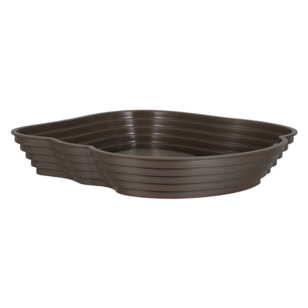 NICERIO Dark Brown Reptile Bathing Pool with Splash Proof Design for Turtle and Bearded Dragon Habitats
