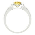thumbnail image 4 of Halo Engagement Ring for Women - 2.27ct Simulated Yellow Diamond in 14K White Gold Promise Ring, 4 of 6