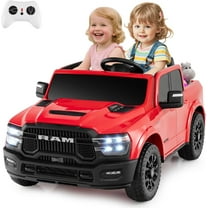 Ambifirner 24v 2-Seater Kids Ride On Truck,W/ Remote Control,W/2wd&4-Wheel Suspension,Storage Space&High Door Design,Built-In Music&Bluetooth,Usb/Mp3 Port