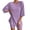 Purple#9527, variant on BOOMNY Womens 2 Peice Sets Solid Short Sleeve Ribbed Knit Tops Shorts Outfits for Women Summer Casual Matching Sets