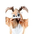thumbnail image 4 of Women's Plush Animal Onesie Pajama, Spotted Heart Reindeer, ML, 4 of 5