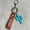 03#Turquoise Cactus Keyring, variant on Vintage Western PU Leather Turquoise Cross Cowboy Keychain Keyring Boho Jewelry-04#Squash Blossom Keyring