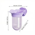 thumbnail image 2 of Bluebird Feeder Window Bird Feeder Bird Food Container Squirrel Proof Bird Feeders Cardinal Bird Feeder 4 Inch Purple Birdcage Feeder Hanging Water Storage Easy Clean Spill Proof, 2 of 7