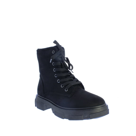 Bamboo Puzzle-04 Women Winter Lace Up Boot in Black