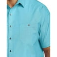 thumbnail image 2 of Synrgy by DXL Men's Big and Tall Textured Solid Sport Shirt Capri Blue 2XLT, 2 of 4