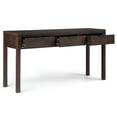 thumbnail image 3 of Simpli Home Hollander 60 inch Wide Solid Wood Contemporary Console Table in Warm Walnut Brown, 3 of 7