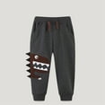thumbnail image 2 of EnJoCho Dinosaur Print Play Pants - Reinforced Knee Joggers with Cargo Pockets for Active Boys Outdoor Adventures (5-6 Years,A), 2 of 4