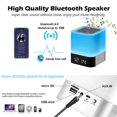 thumbnail image 2 of Lámpara de noche con despertador, altavoz Bluetooth, luz nocturna, regulable, RGB, cambio de color, LED, altavoz inalámbrico, luz de ambiente, 2 of 5