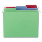 Smead Erasable FasTab Hanging File Folder, 1/3-Cut Built-In Tab, Letter Size, Assorted Colors, 18 per Box (64031)
