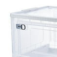thumbnail image 3 of Boîte de Rangement Grande Capacité Conteneur Transparent Boîte de Rangement Organisateur de Chambre avec Roues Transparentes pour Maison Chambre, 3 of 5