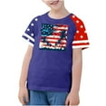 thumbnail image 2 of GERsome Boys Girls T-Shirts for 4th of July, Unisex Kids Short Sleeve Crewneck Tees American Flag Patriotic Graphic Tshirts, 4-5 Years, 2 of 4