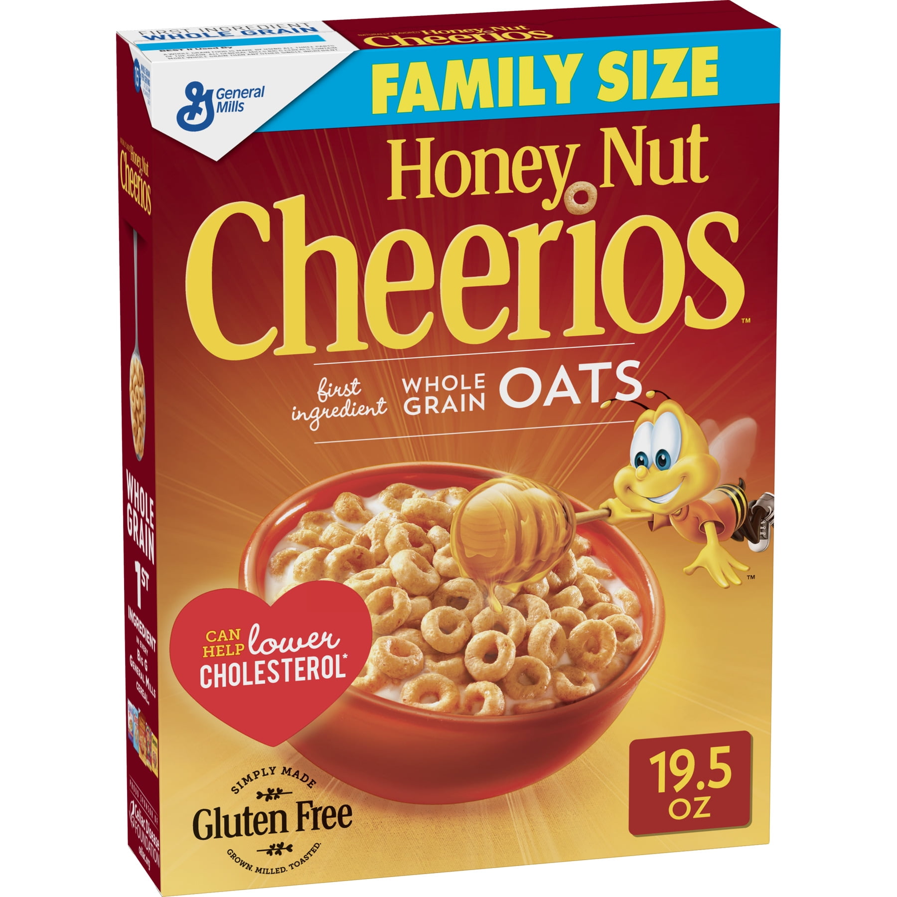 General Mills Honey Nut Cheerios Gluten Free Breakfast Cereal Family General Mills Honey Nut Cheerios Gluten Free Breakfast Cereal Family