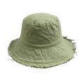thumbnail image 1 of CSChome Sun Hat Couple Bucket Hat Ripped Edge Flat Top Double-sided Wear Solid Color Lightweight UV Protection Fisherman Hiking, 1 of 7