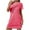 Hot-Pink, variant on Mrat Pajamas for Night Sweats Women's Nightgown Sleepwear Short Sleeves Nightshirt Casual Print Sleepdress Loose Comfy Pajama S-78 Blue XL