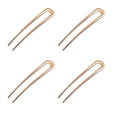thumbnail image 1 of 4 Pieces U Shaped Hairpin French Style Hair Stick Metal Hair Pin, 1 of 3
