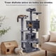 thumbnail image 5 of Árbol para Gatos Torre para Gatos Grande Gimnasio para Gatos 2 Puertas Rampa Juguete Colgante Ahorro de Espacio para Gatos Activos Ideal para Hogares Pequeños y Grandes (Gris Oscuro), 5 of 6